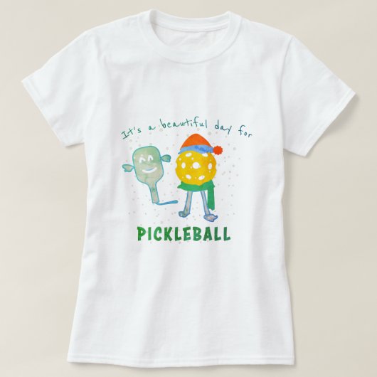 ピックボールおもしろいスポーツカッコいいトレンディーピックボールデー Tシャツ (デザイン正面)