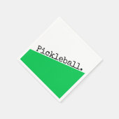 ピックボールおもしろいブライトグリーンホワイトカラーブロック スタンダードカクテルナプキン (角)