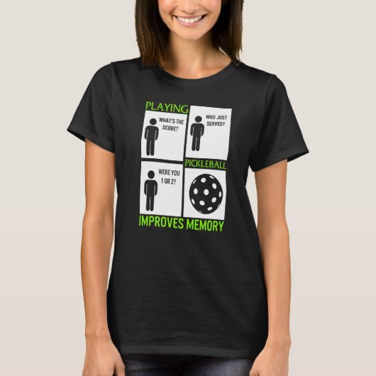 ピックボールがメモリのピックボールDinkパドルを改善 Tシャツ (正面)