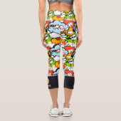 ピックボールすごいデザインポップ・アートのヒーローアおもしろいートカスタム カプリレギンス (裏面)