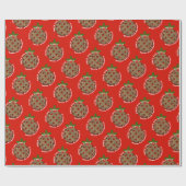 ピックボールでホールをデッキクリスマスフェスティバル ラッピングペーパー (フラット)