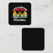 ピックボールで人生は良い スクエア名刺 (正面/裏面)