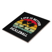 ピックボールで人生は良い タイル (側面)