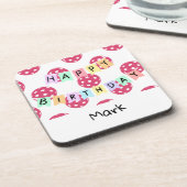 ピックボールとハッピーバースデーバナー コースター (左側)