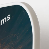 ピックボールのエネルギースワール – 抽象芸術モーションポスター ピックルボールラケット (左詳細)