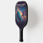 ピックボールのエネルギースワール – 抽象芸術モーションポスター ピックルボールラケット (左)