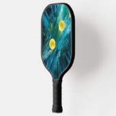 ピックボールのエネルギースワール – 抽象芸術モーションポスター ピックルボールラケット (左)