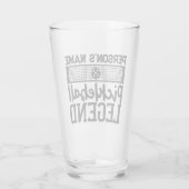 ピックボールのカスタム凡例パーソナライズされた名 タンブラーグラス (裏面)