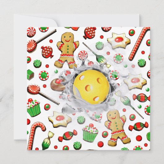 ピックボールのクリスマスカード (正面)