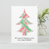 ピックボールのクリスマスカード シーズンカード (スタンド正面)