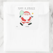 ピックボールのクリスマスギフトタグ スクエアシール (バッグ)