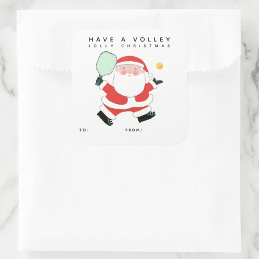 ピックボールのクリスマスギフトタグ スクエアシール (バッグ)