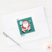 ピックボールのクリスマスギフトタグ スクエアシール (封筒)