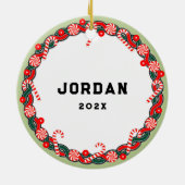 ピックボールのクリスマスコレクティブ セラミックオーナメント (裏面)