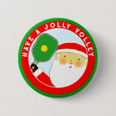 ピックボールのクリスマスストッキングのスタッファボタン 缶バッジ (正面)