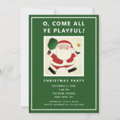 ピックボールのクリスマスパーティの招待状 招待状 (正面)