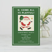 ピックボールのクリスマスパーティの招待状 招待状 (スタンド正面)
