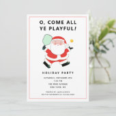 ピックボールのクリスマスパーティの招待状 招待状 (スタンド正面)