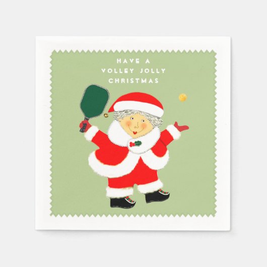 ピックボールのクリスマスパーティー スタンダードカクテルナプキン (正面)