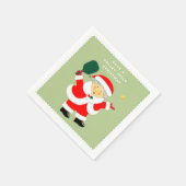 ピックボールのクリスマスパーティー スタンダードカクテルナプキン (角)