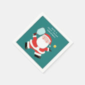 ピックボールのクリスマスパーティー スタンダードカクテルナプキン (角)