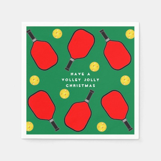 ピックボールのクリスマスパーティー スタンダードカクテルナプキン (正面)