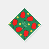 ピックボールのクリスマスパーティー スタンダードカクテルナプキン (角)