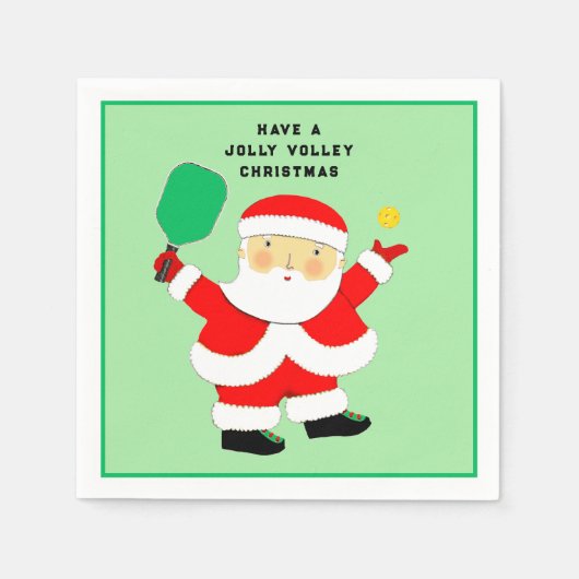 ピックボールのクリスマスパーティー スタンダードカクテルナプキン (正面)
