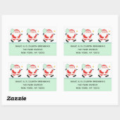 ピックボールのクリスマスラベル 長方形シール (シート)