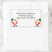 ピックボールのクリスマス住所 シール (バッグ)