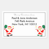 ピックボールのクリスマス住所 シール (正面)