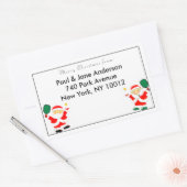 ピックボールのクリスマス住所 シール (封筒)