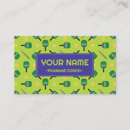 ピックボールのコーチ – 私はピックボール新鮮な緑が大好き 名刺