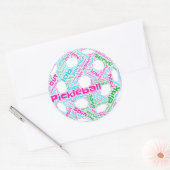 ピックボールのステッカー ラウンドシール (封筒)