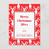 ピックボールのトナカイのメリークリスマス🎁 ポストカード (正面)