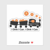 ピックボールのトレーニングDinkオレンジ色のボール シール (シート)