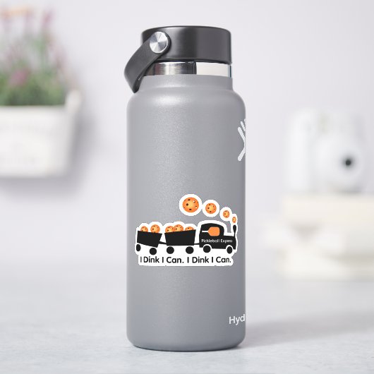 ピックボールのトレーニングDinkオレンジ色のボール シール (HydroFlask)