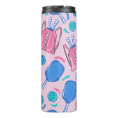 ピックボールのパドルとボールピンク タンブラー (裏面)