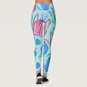 ピックボールのパドルとボール レギンス (裏面)