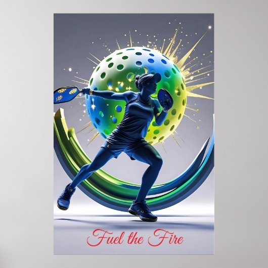 ピックボールのパワー・スマッシュ – エネルギーを動かす ポスター (正面)