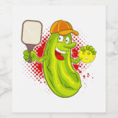 ピックボールのピックル選手 ワインラベル (シングルラベル)