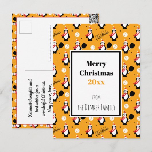 🐧ピックボールのメリークリスマス🎁 ポストカード (正面/裏面)
