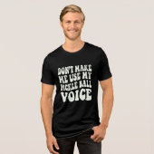 ピックボールの声を使わせない トライブレンドTシャツ (正面全面)