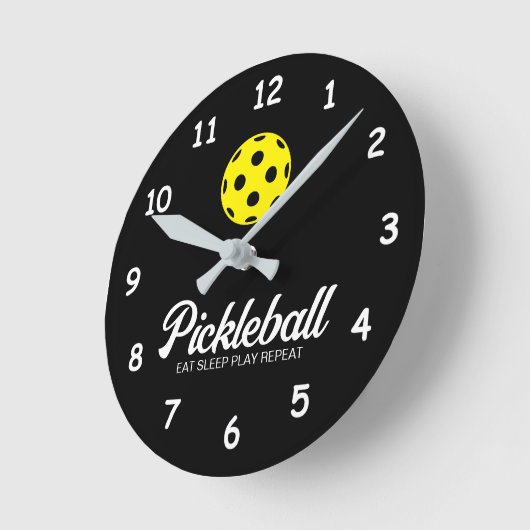 ピックボールの恋人の壁の時計とおもしろい引用文 ラウンド壁時計 (傾斜)