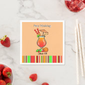 ピックボールの日熱帯ハリケーンカクテル スタンダードカクテルナプキン (インサイチュ)