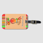 ピックボールの日熱帯ハリケーンカクテル ラゲッジタグ (正面横)