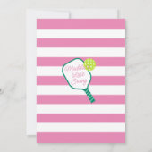 ピックボールの最後のスイング前のリングや輪招待状 招待状 (裏面)