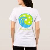 ピックボールの波に安らかに乗る トライブレンドTシャツ (裏面)