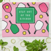 ピックボールの装飾 キッチンタオル (折り畳み)