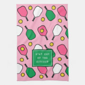 ピックボールの装飾 キッチンタオル (縦)